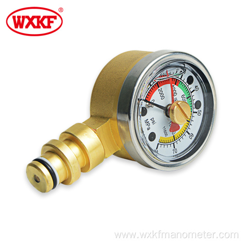 dual pointer calibrate copper pressure gauge